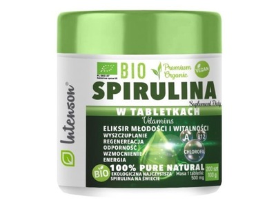 Suplement INTENSON Bio Spirulina 100 200 tabletek