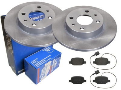 Гальмівні диски гальмівні колодки ate задня fiat abarth 500 240mm фото №1