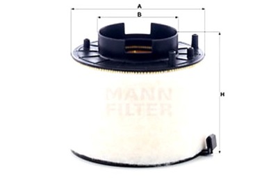 MANN-FILTER FILTRO AIRE AUDI A4 ALLROAD B8 A4 B8 A5 Q5 2.0D  