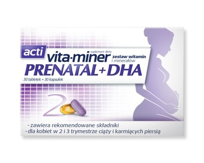 Acti Vita-miner Prenatal + DHA 30 tabl. + 30 kaps