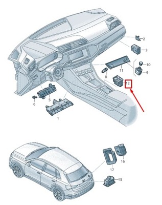 Audi q3 f3 электромеханический парковочный brake switch 83a927225 фото №1