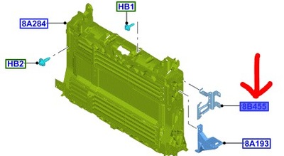 Кронштейн підсилення правий ford ecosport 2017- оригінальний номер фото №1