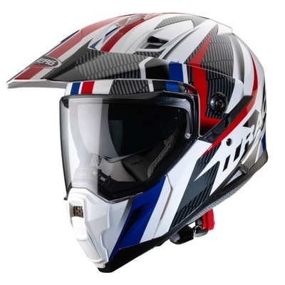 Kask enduro adv motocyklowy z daszkiem, blendą r.S