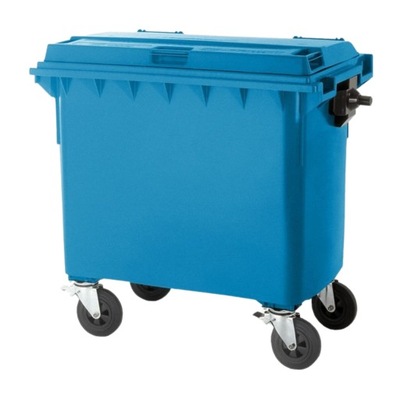 Kontener pojemnik na śmieci odpady 660l niebieski
