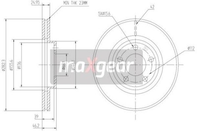 DISCO DE FRENADO VW P. A4/PASSA NAWIERCANA I MAXGEAR 19-0757SPORT DISCO  