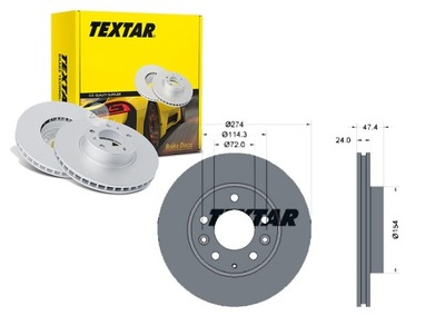 TEXTAR KOMPLEKTAS DISKŲ STABDŽIŲ 24012401751 42417 