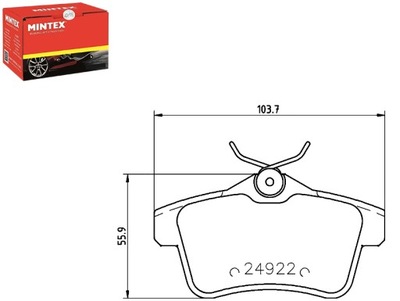 MINTEX КОЛОДКИ ГАЛЬМІВНІ 425435 1608681680 425444 1