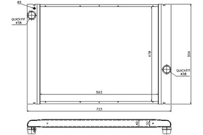 Nissens 60764 радиатор, система охлаждение двигателя фото №1