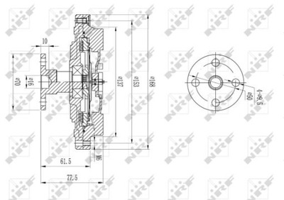 DF1BEC NRF EMBRAGUE DE VENTILADOR DEL RADIADOR CONVIENE DO: KIA RETONA, SPORTAGE 2  