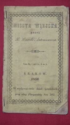 Missya Wiejska (Kraków, 1851)