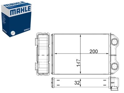 ŠILDYTUVAS MINI R50 R53 R52 1.4D 1.6 06.01-07.08 MAHLE 