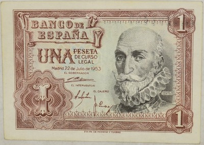 3.Hiszpania, 1 Peseta 1953, P.144.a, St.1-