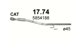 Труба opel vectra c 17.74 фото №1