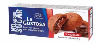 Kruche ciasteczka z kremem czekoladowym B/C 150g (BOGUTTI) BOGUTTI