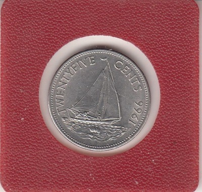 Bahamy 25 cent 1966