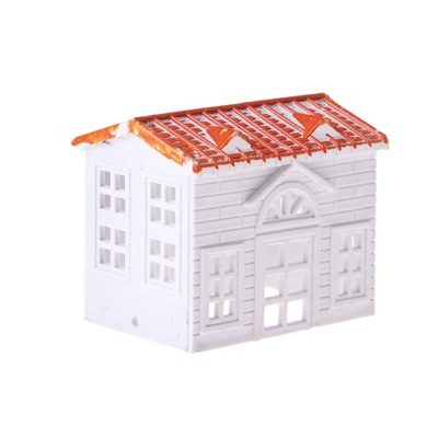 Plastikowy biały model willi mały model domu