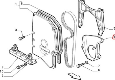 Fiat 1.4 12v корпус распределительного вала нижняя nowa 46462799 фото №1