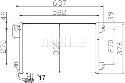 MAHLE AC 304 000S SKRAPLACZ, ACONDICIONAMIENTO  