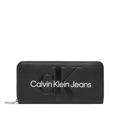 CALVIN KLEIN WALLET - PORTFEL CZARNY DAMSKI