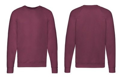 BLUZA FRUIT OF THE LOOM LEKKA Raglan Burgund M