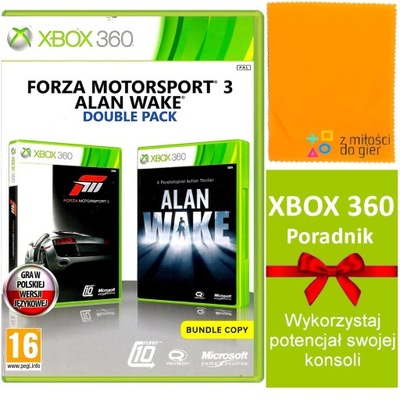 dwie gry XBOX 360 FORZA MOTORSPORT 3 + ALAN WAKE DOUBLE PACK Po Polsku PL