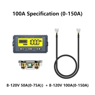 TY23 ТЕСТЕР BATERII 8V- 120V 50A 100A COULOMB ПРИБОРНА ПАНЕЛЬ DŁUGOŚCI ПОКАЖЧИК