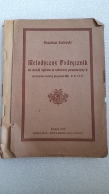 metodyczny podręcznik do nauki śpiewu Sadowski