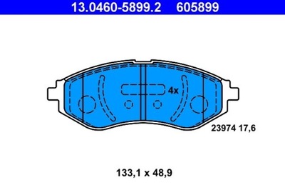 КОЛОДКИ ТОРМОЗНЫЕ CHEVROLET ПЕРЕД AVEO/KALOS 1,2-1,5 04- 13.0460-5899.2