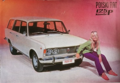 Polski Fiat 125p Kombi Katalog Prospekt rozkładany