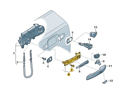 НОВЫЕ ОРИГИНАЛЬНЫЕ AUDI OE РУЧКА ВНЕШНЯЯ 80A837205A