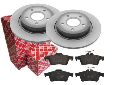 Тормозные диски + тормозные колодки febi задняя ford c-max focus mk2 2 фото №1