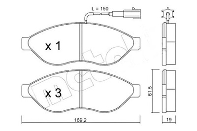 ZAPATAS DE FRENADO CITROEN JUMPER 06- METELLI  