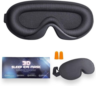 MASKA UNISEX MASECZKA OPASKA NA OCZY DO SPANIA MIĘKKA OPASKA NA OCZY 3D