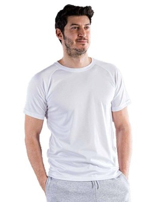 Koszulka sportowa męska koszulka na siłownię BIAŁA DUŻY ROZMIAR 4XL