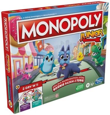 MONOPOLY JUNIOR F8562120 GRA PLANSZOWA HASBRO