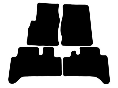 ALFOMBRILLAS GAMUZA NEGRO PARA TOYOTA LAND CRUISER J80 1990-1997  