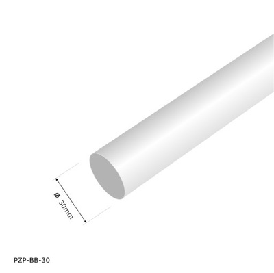 Pręt o średnicy fi 30mm z plexi bezbarwnej, wałek