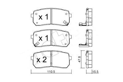 METELLI ZAPATAS DE FRENADO KIA CARNIVAL 06- PARTE TRASERA  