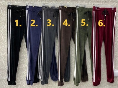 Spodnie damskie dresowe welurowe L/XL różne kolory