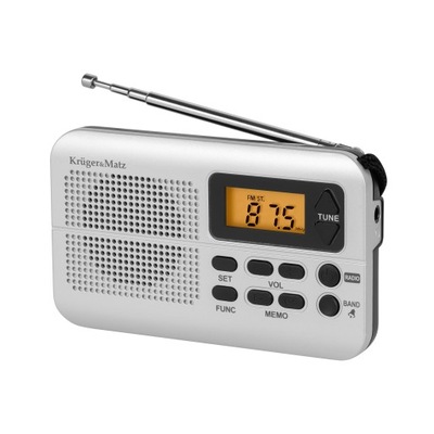 Radio przenośne na baterie FM AM ZEGAR alarm wyjście na słuchawki
