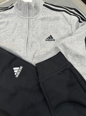 Dres Adidas męski cienka bawełna , suwak ze stójką rozm. L