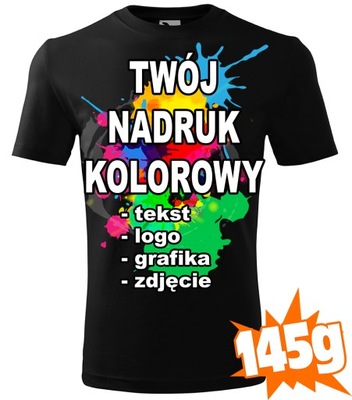 KOSZULKA Z WŁASNYM NADRUKIEM męska T-SHIRT L C01