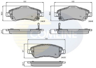 TRINKELĖS STABDŽIŲ COMLINE /PRZOD/ (ODP.GDB3445) HONDA CRV 06-/12- 