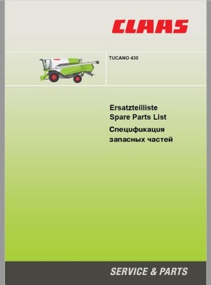 Katalog części kombajn CLAAS TUCANO 430