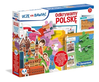 Puzzle 104 elementów. Uczę się bawiąc. Odkrywamy Polskę