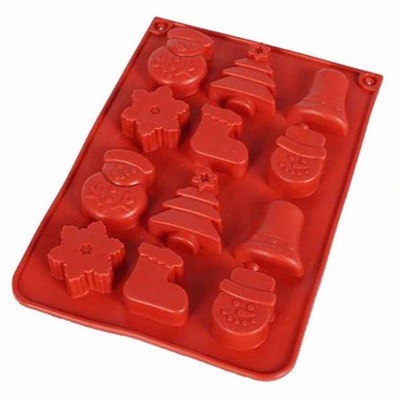 Forma silikonowa do wosku sojowego Mini Świąteczna