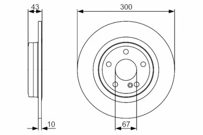 BOSCH ДИСКИ ТОРМОЗНЫЕ ТОРМОЗНЫЕ 2 ШТУКИ. ЗАД MERCEDES SLC R172 SLK R172 1.6-3.5