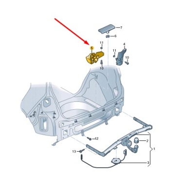 Vw golf vii адаптер держатель for трос кабель 5g0803874a фото №1