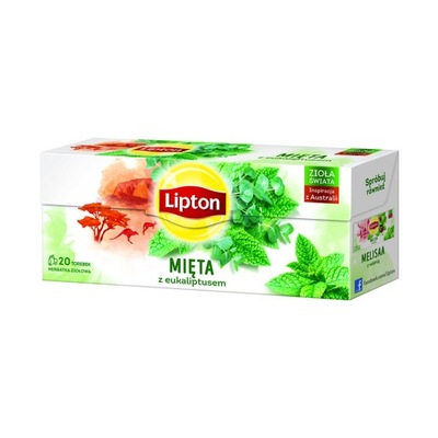 Herbata Lipton Mięta z eukaliptusem 20torebek