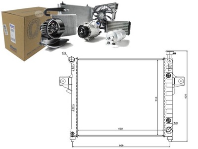 РАДИАТОР ДВИГАТЕЛЯ NISSENS 52079883AB 52079883AD 52